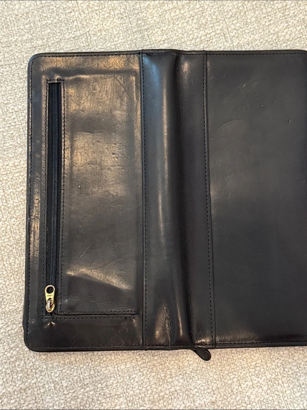 COACH Vintage 90’s Black Leather Men's Travel passport Wallet